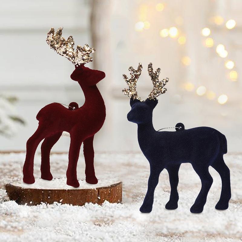 DIY Christmas Reindeer Ornaments Christmas Decorations For Home 2025 Christmas Tree Hanging Pendant Navidad Noel New Year Gifts