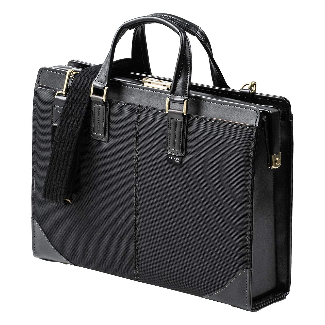 

Made in Japan Dulles Bag Toyooka Sewing Toray Super Strong Nylon Type Wide PC Storage Black [Sanwa Direct] 13.3 200-BAG164BK