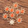 10 Pieces Sun Pendant, Diy Jewelry - Silver Plated Jewelry Making Accessories for Bracelets, Necklaces and Earrings