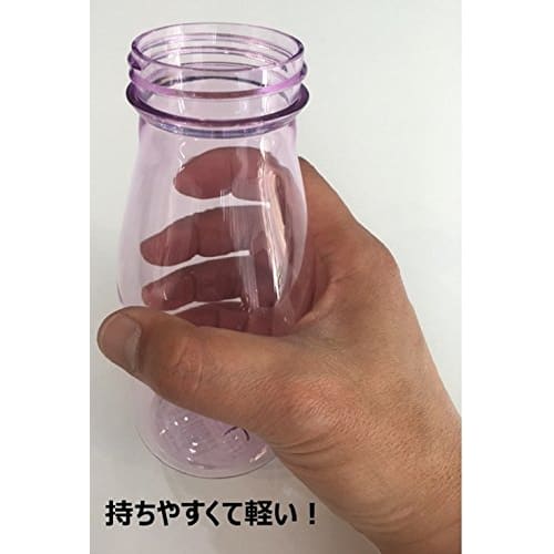 PEARL METAL Water Bottle, 450ml, Direct Drinking, Clear Pink, Plastic, Aqua Bottle, Clear Assist, HB-3722