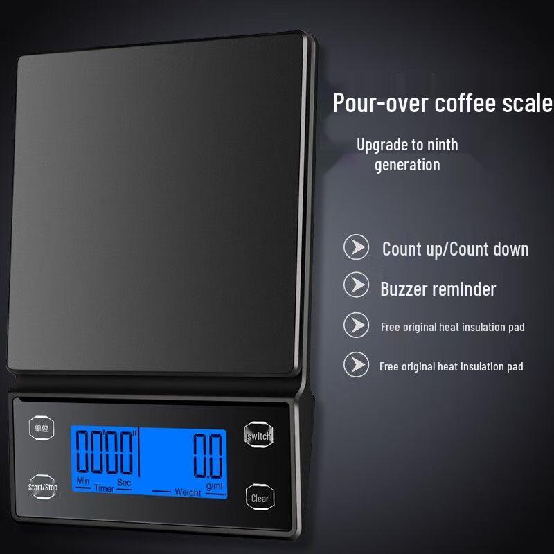 DIHENG USB Rechargeable Waterproof Coffee Scale with Timer