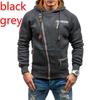 Trendy pentru bărbați, cu mânecă lungă, hanorac cu glugă, cu fermoar, haină de toamnă, pentru bărbați, din bumbac, cu glugă.