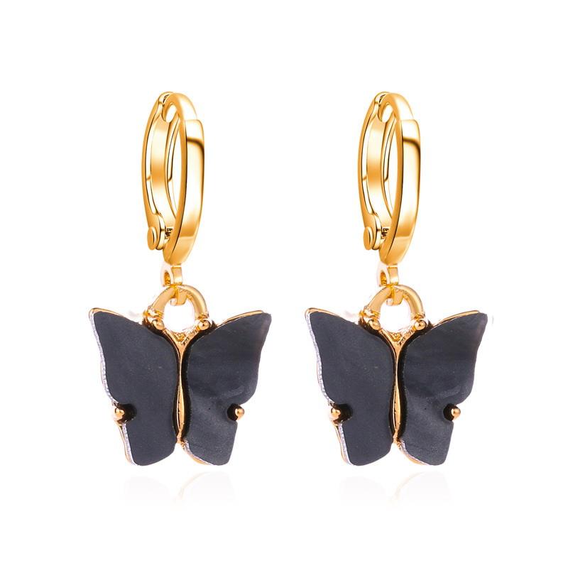 1 Pair earings Multicolor Butterfly Dangle Earrings For Girlfriend Cute Insect Butterfly Earrings Gentlewoman Jewelry Gifts