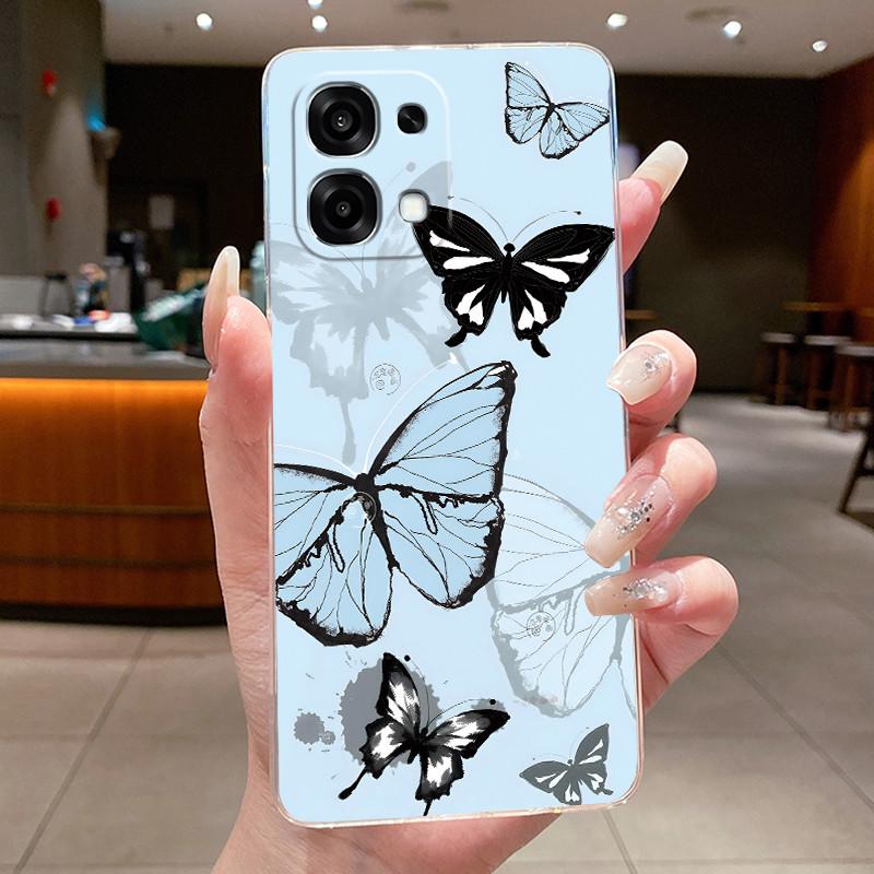 For Oppo A6 Pro 4G CPH2799 Case Oppo A6 Pro 5G CPH2781 Cover Clear Luxury Fashion Butterfly Flower Soft TPU Silicone Phone Case