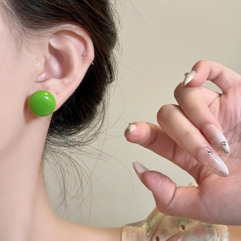 Spring Candy Color Dopamine Earrings Unique Beanie Stud Earrings Women's Earrings Jewelry