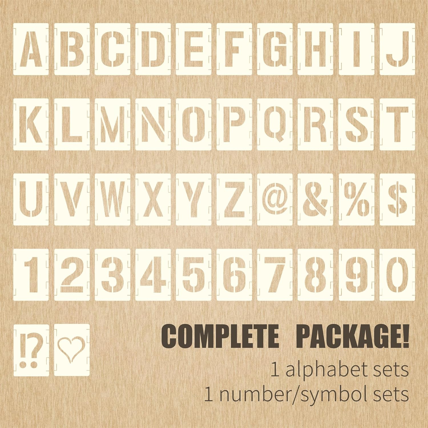 

Набор из 42 трафаретов с прослеживаемым соединением, 3-дюймовые многоразовые трафареты для букв, для рисования на деревянном холсте, каменной стене