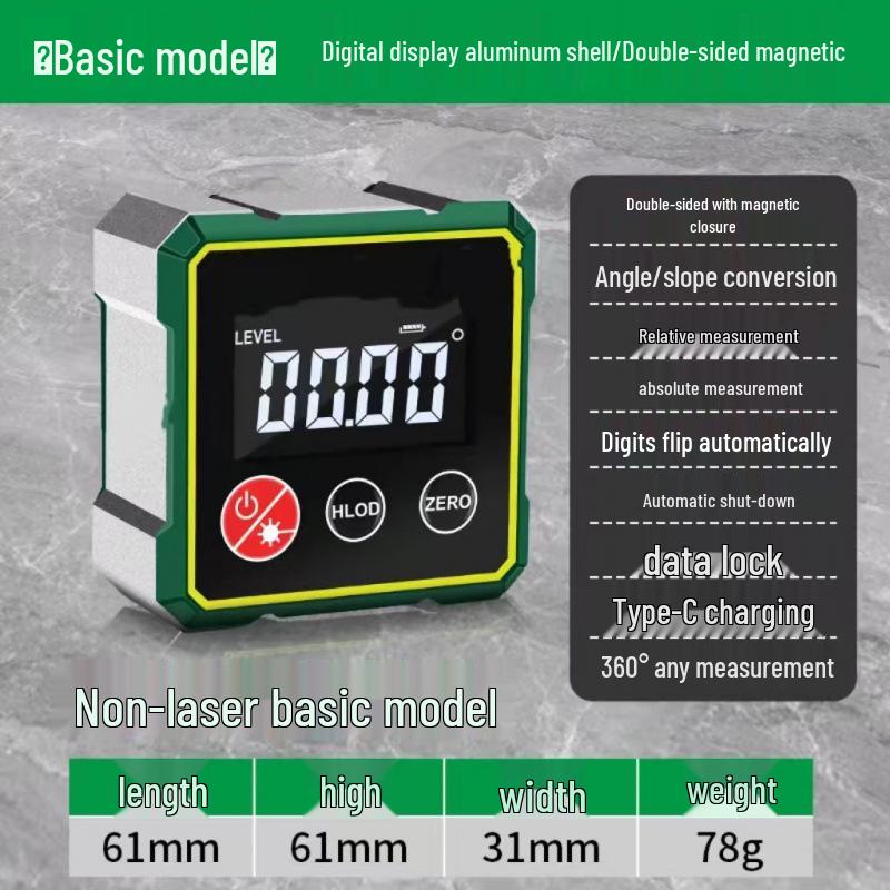 Digital Inclinometer Box with Backlight - Angle Meter and Slope Meter Level, Free Shipping