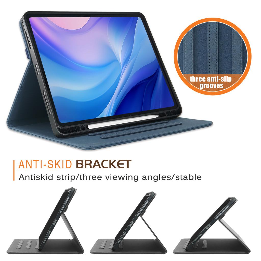 For iPad Air 13 (2025)/(2024)/Pro 13 (2025)/13 (2024)/Pro 12.9 (2022)/(2021)/(2020)/(2018) Leather Case Tablet Cover