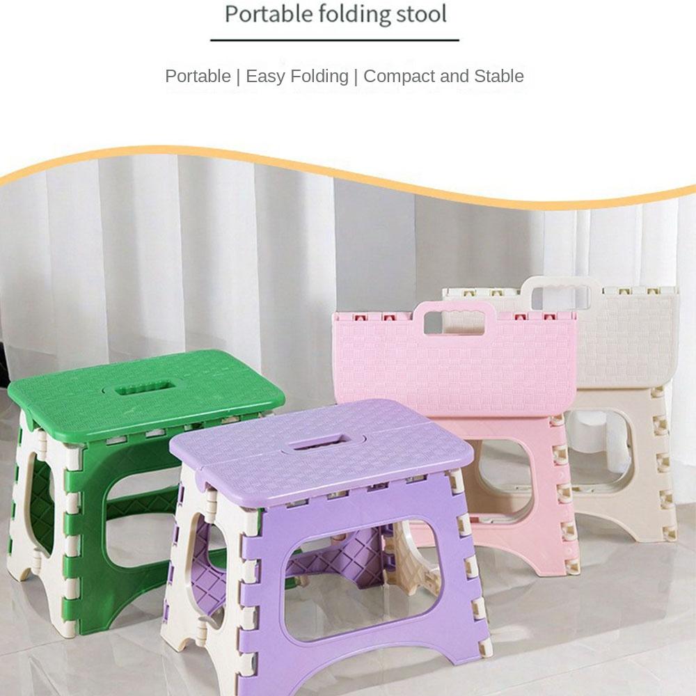 Lightweight Small Bench  Chair Plastic Shoe Changing Stool Portable Folding Stool  Children Adult