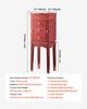 VEVOR Jewelry Cabinet Armoire, Standing Wood Jewelry Storage Chest with 3 Drawers, Flip Top Mirror, 4 Top Storage Compartments, Zinc Alloy Handles