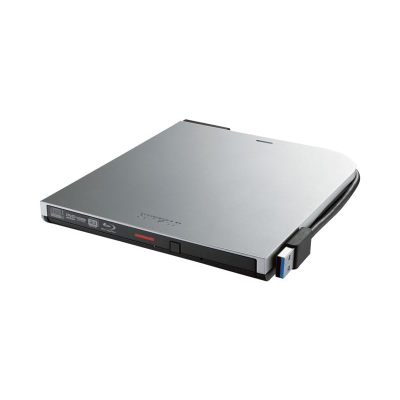 

Buffalo BRXL-PTV6U3-SVB (Silver) USB 3.2 (Gen 1) Compatible Portable Blu-ray Disc Burner