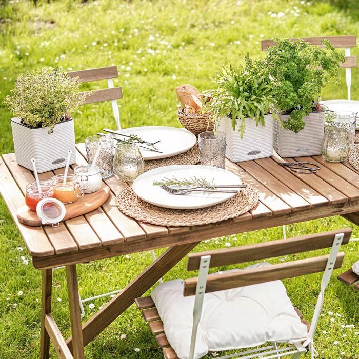 Lechuza jardinière de table cube color 16 all-in-one blanc
