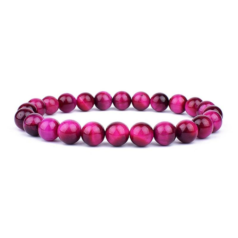 Natural Green Tigers Eye Stretch Bracelet Women Men Geometric Beaded Wristband Sweet Style Jewelry