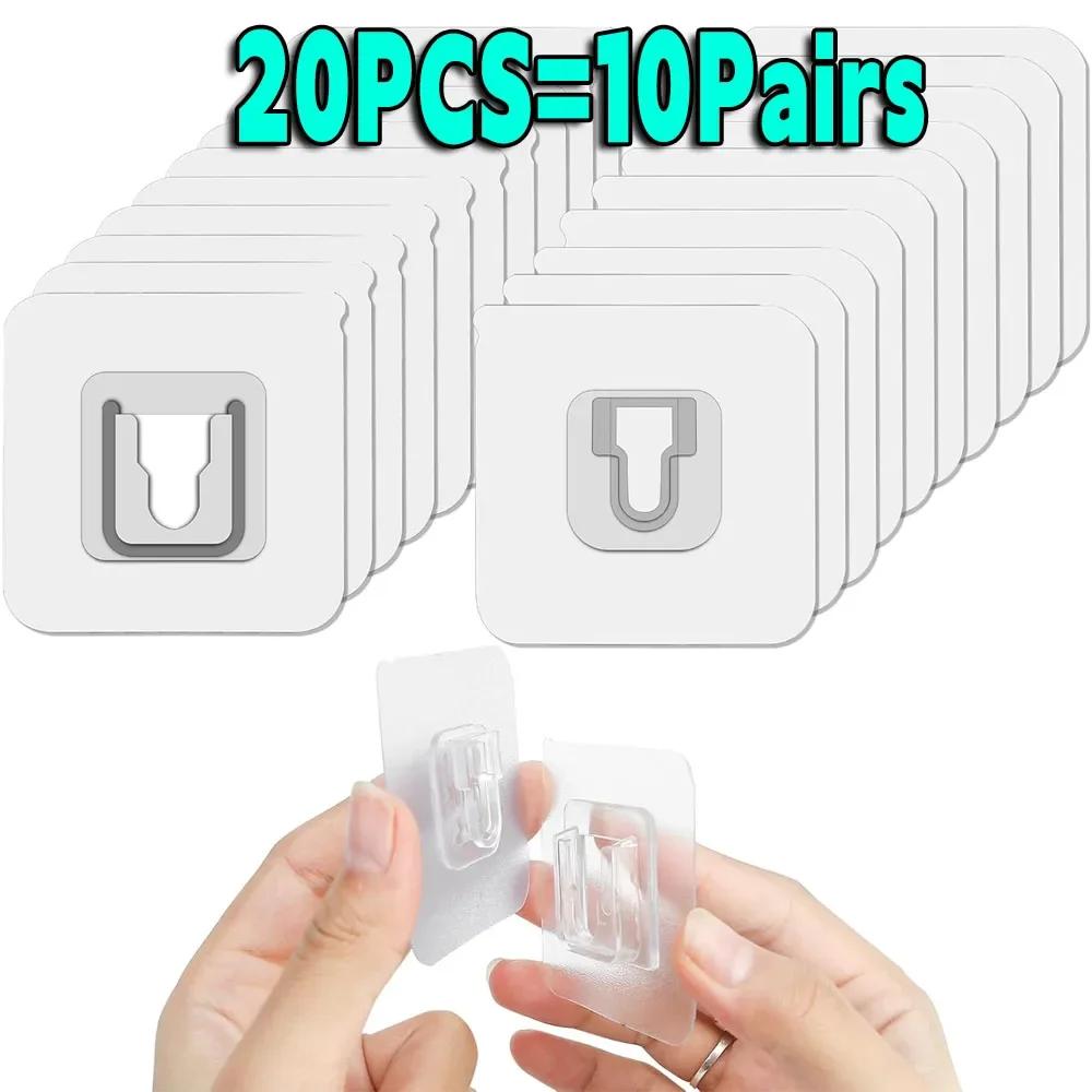 Oboustranné lepicí háčky na stěnu Věšák Silná průhledná přísavka Háčky na přísavky Kuchyňka Koupelna Úložné zásuvkové držáky