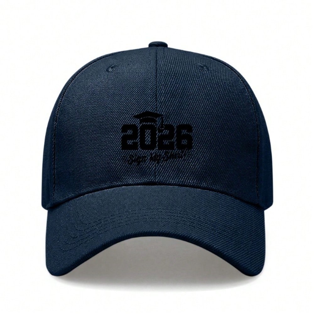 [Graduation Baseball Cap] 2026 Sign My Shirt Print Adjustable Polyester Breathable Casual Cap For Unisex Adults Class Of 2026 Gift