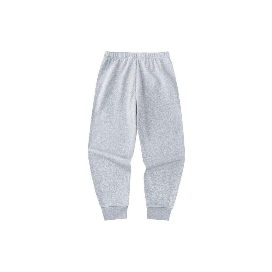 Anta Lifestyle Series Letter Embroidery Fleece Warm Cuffed Knitted Sports Pants Men bottoms Gray Heather-Gray 152348302-2