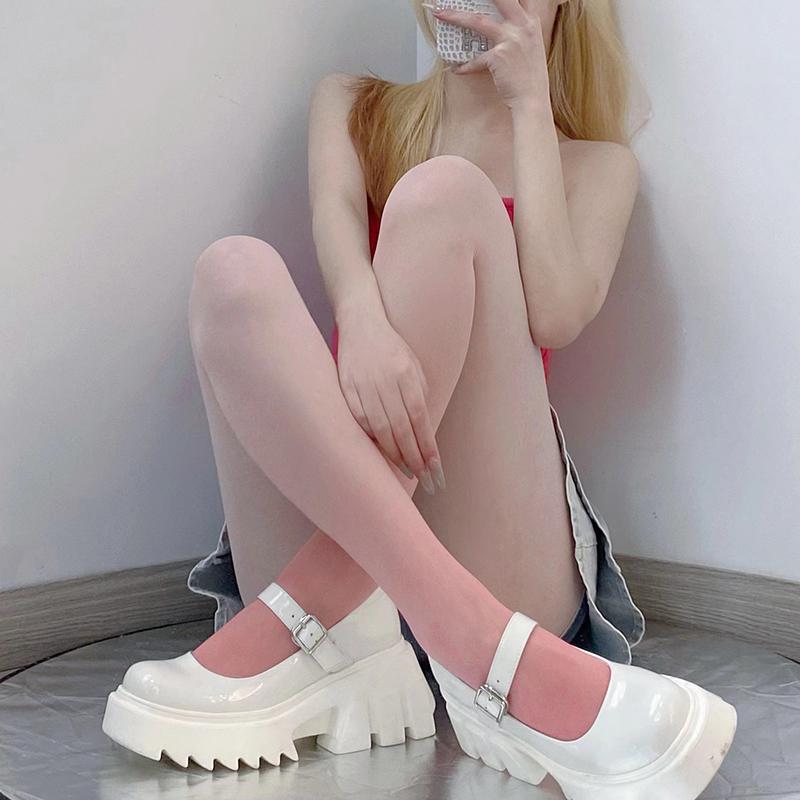 Summer Slim Fit Footed Thin Pantyhose Women Contrast Color Lolita Stockings Amp Hosiery Gradient Colour Sexy Stylish Cute Tights