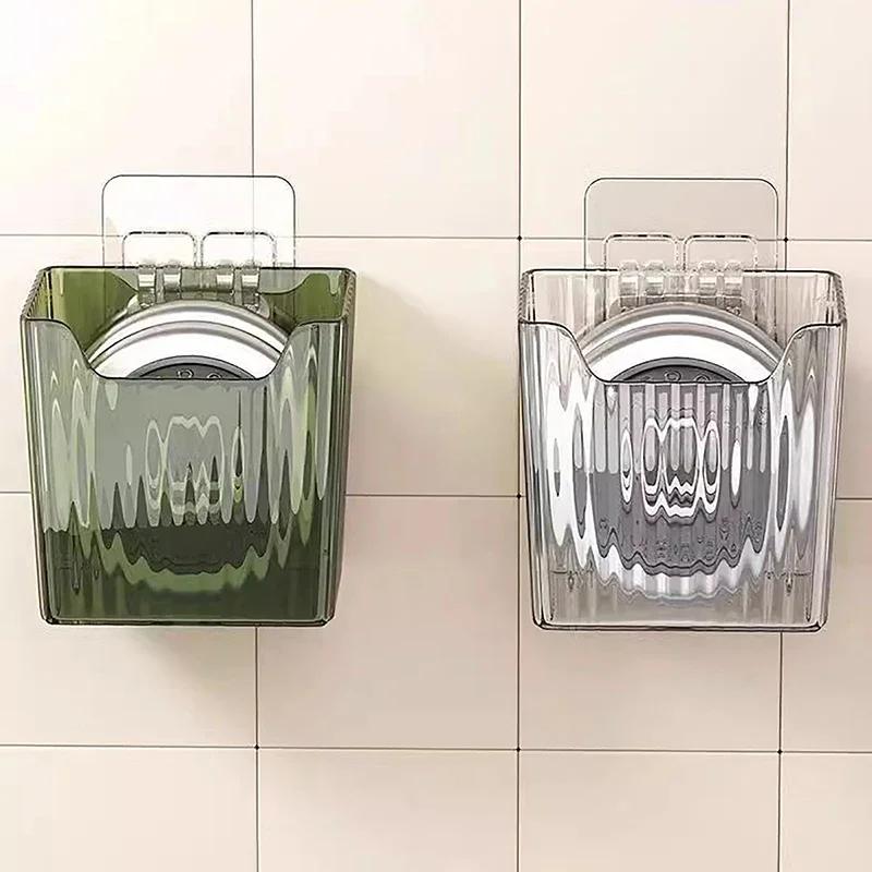 Wall-mounted Storage Box Space-saving Punch Free Plastic Corner Shower Shelf Kitchen Scallion Ginger Garlic Storage Container