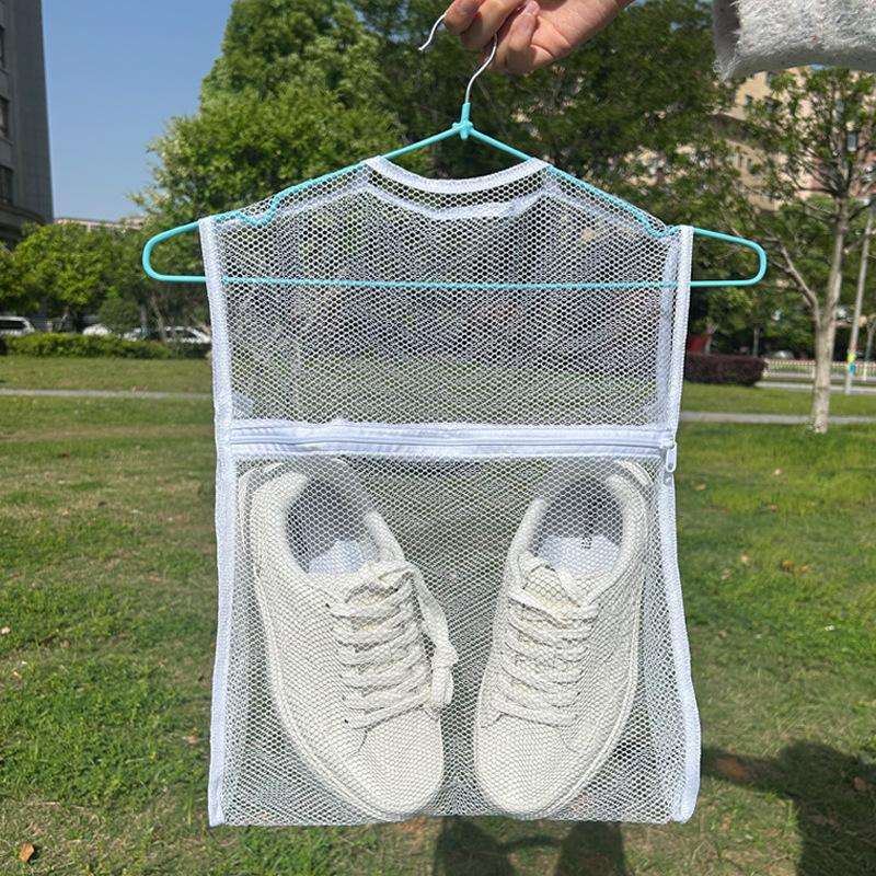 Sneaker Wash Bag Durable Fabric Thick Layer Laundry Bag For Shoes Clothing Airing Drying Net Bag Reusable For Women Men