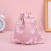 Portable Organizer for Underwear Socks Bra Cotton Makeup Bag Travel Drawstring Bags Ins Flower Print Clothes Organizer