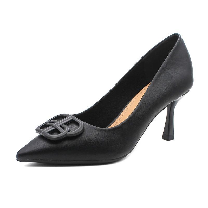 

7-Высокие каблуки женские осенние остроносые туфли-стилеты женские туфли-лодочки трендовые и удобные 34