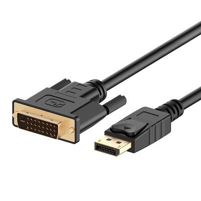 6 Fuß 1,8 M vergoldeter DisplayPort DP auf DVI-D Stecker Kabeladapter Hd 1080P