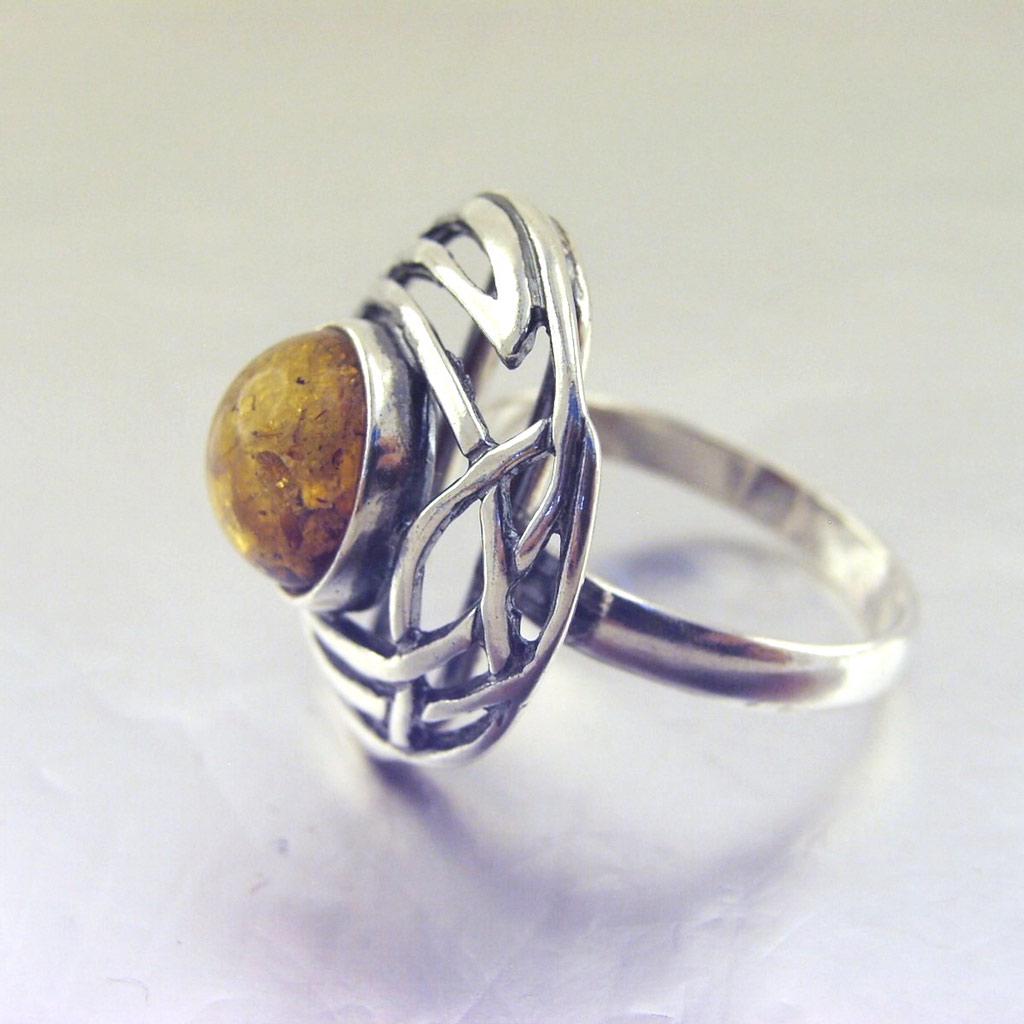 Sølvring 'Inspiration' Amber