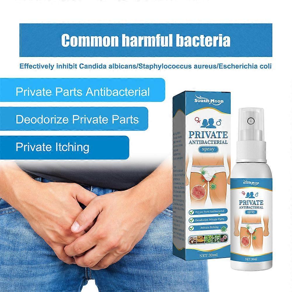 1-5x Private Antibacterial Spray, Anti Itch Spray, Natural Herbal Private Parts External Itching Spray, Instant Cooling and Soothing, For Women Men