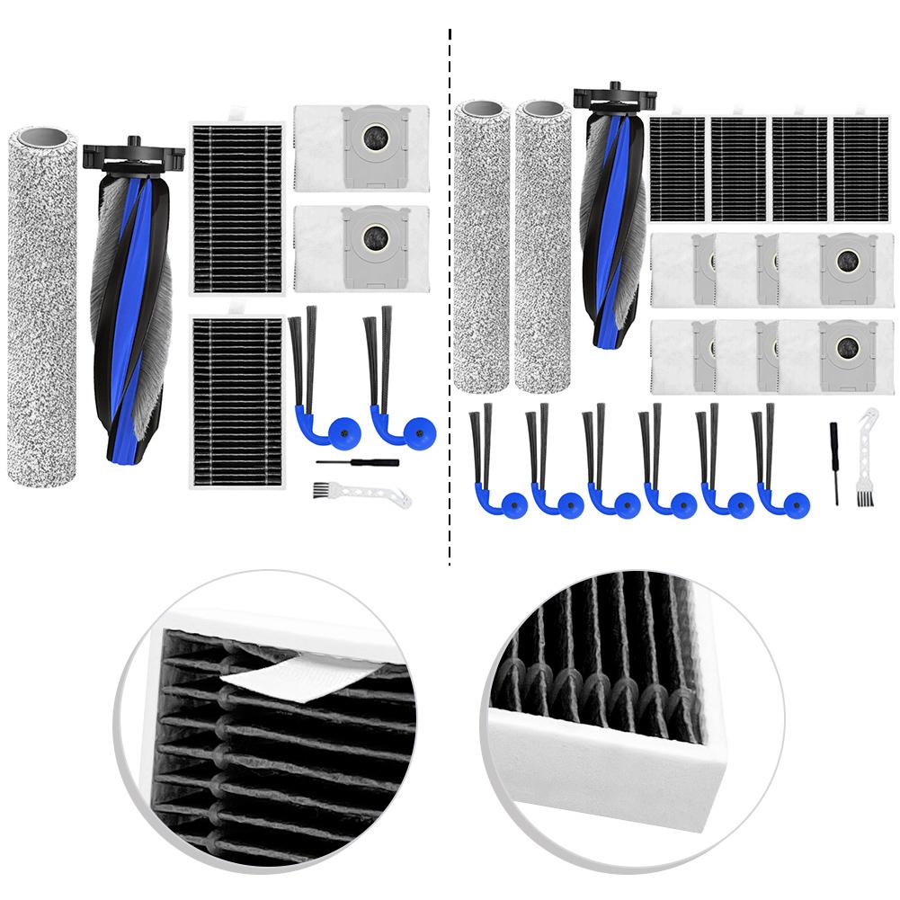 Deebot- T90 Pro Omni- Ersatzteil-Set Hauptseitenbürstenwalze Filter Wischlappen Staubbeutel Set Kompatibel Ecovacs- Saugroboter