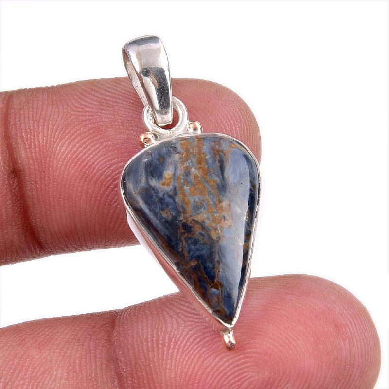 

Natural Pietersite Gemstone 925 Solid Sterling Silver Jewelry Pendant 1.25 f1V16