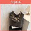 Stylish 2024 Pu Tote Bag With Buckle Trendy Street Chic Shoulder Bag For Daily Use