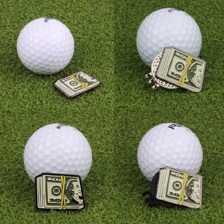 Dollar-Schein Golfball Zielmarkierer Metall Magnetischer Hutclip Golfzubehör