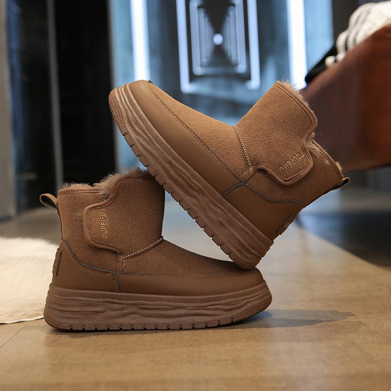 Snow Boots Women's Winter New Fashion Versatile Velvet Thickened Warm Martin Boots Cotton Shoes Casual Shoes