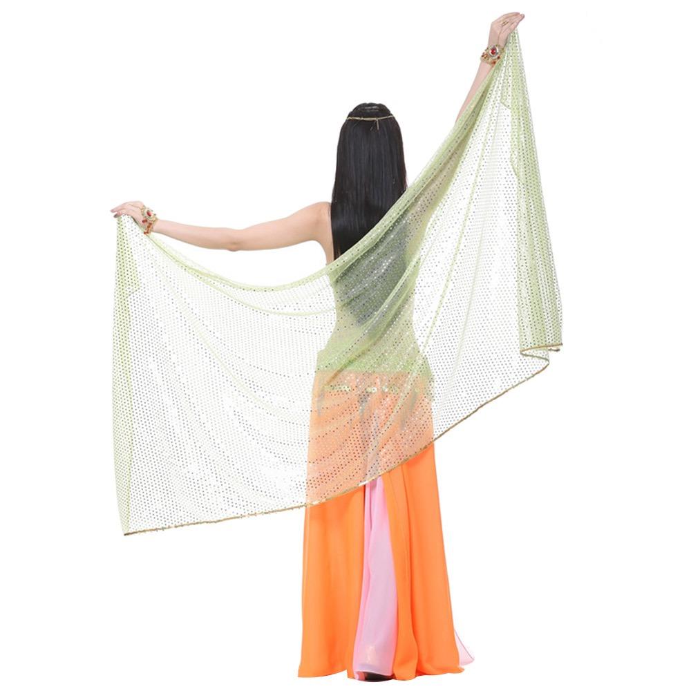 Sequins Latin Belly Dance Shawls Long Performance Shawl Fashion Dance Costumes Accessories  Dance