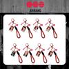 BTS Arirang Theme Acrylic Keychain, Bangtan Boys Photo Keyring with Red & Black Braided Rope & Tags, Kpop ARMY Fans Bag Charm