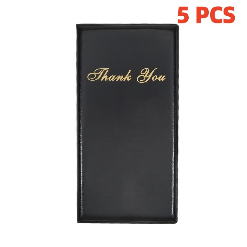 1/5/10Pcs PVC Check Folder Guest Check Card Holder Restaurant Check Presenters Guest Bill Server Menu Folder Checkbook Organizer