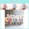 Adorable Cute Bunny Plush Toy Keychain Soft Short Plush Cartoon Rabbit Bag Charm