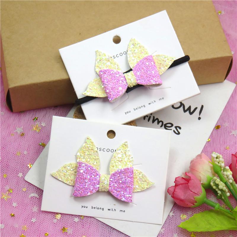 Women's Sequin Baby Bow Clip: Swallowtail Duckbill for Girls