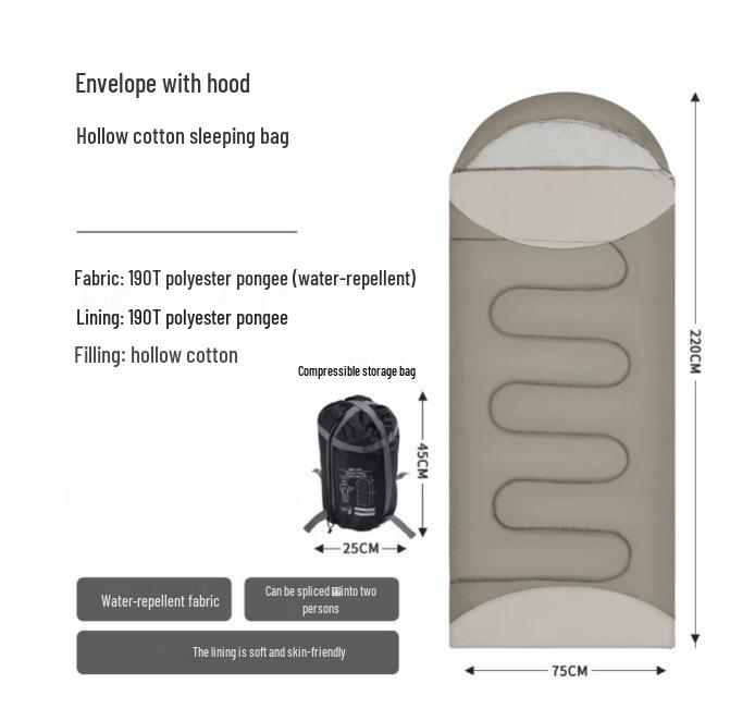 Two-in-One Winter Outdoor Camping & Travel Sleeping Bag: Dirt-Proof and Versatile for Adults