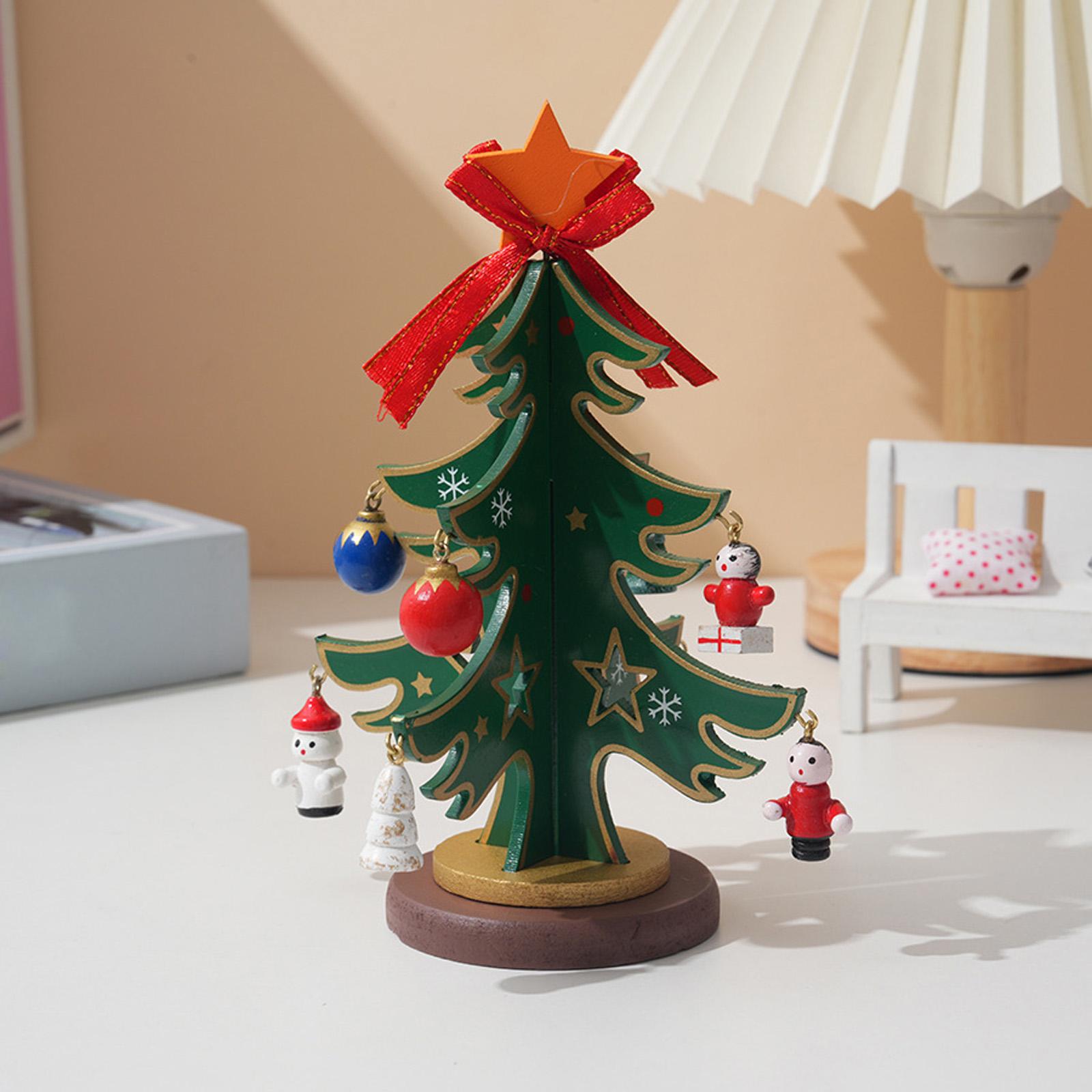 

Christmas Wooden Christmas Tree Children s Gift DIY Shopping Mall Decorations One Size зелёный