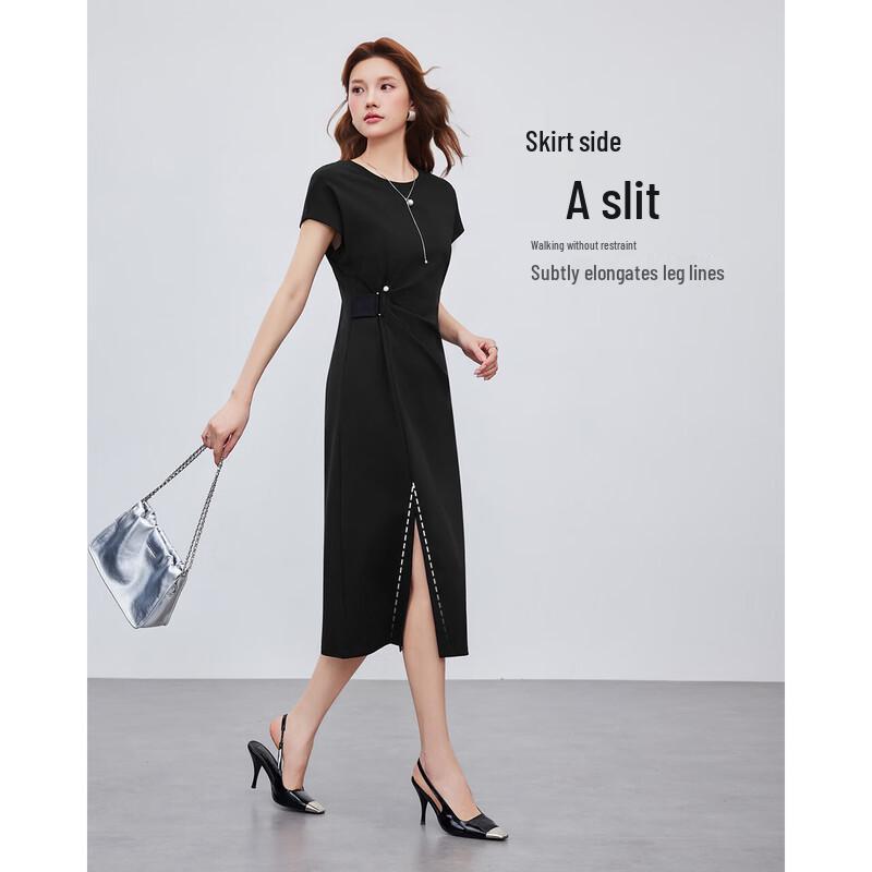 IEF French Style Elegant Slimming Midi Dress