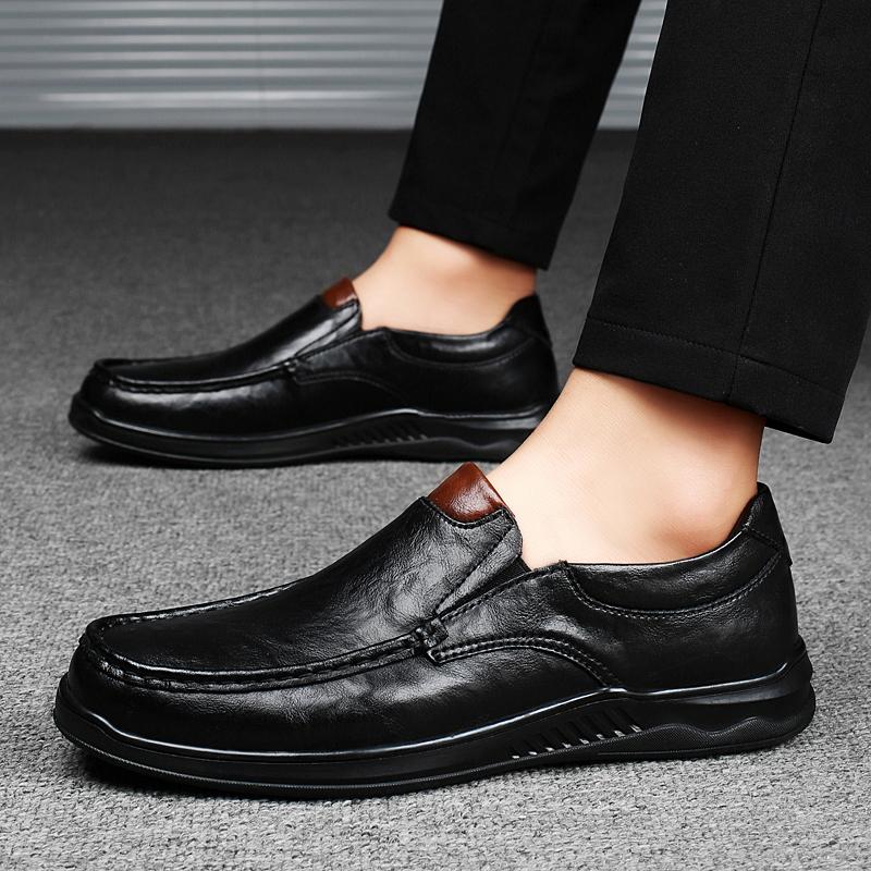 Модная высококачественная мужская обувь Стильные мужские мокасины из натуральной кожи — фото 3