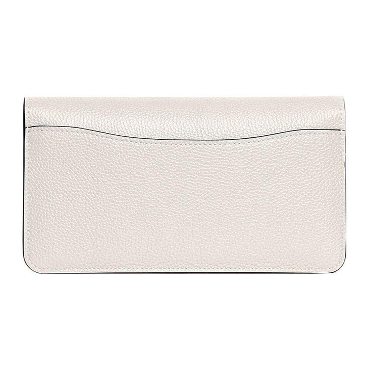 Coach Chain 20 Gold Letter Logo Hardware Chain Polished Pebble Grain Leather Shoulder Bag Crossbody Clutch Small Women Bags Chalk-White CE772-B4HA