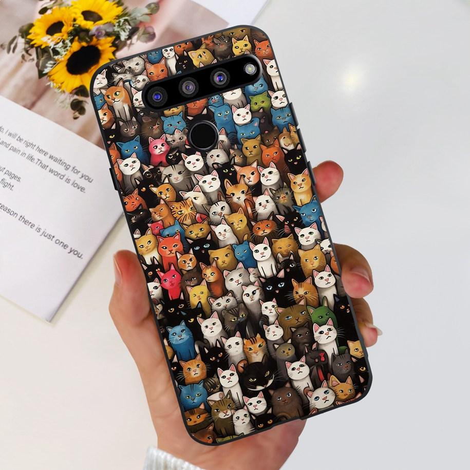 For LG V50 ThinQ 5G Case LM-V500EM Phone Cover Fashion Flower Butterfly Soft Silicone Back Cover For LG V40 V50s Thinq 5G Bumper