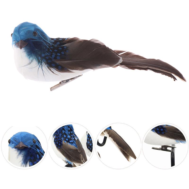 1PC Garden Flower Decoration Artificial Feather Bird, Foam Feather False Sparrow, Imitation Bird Ornaments