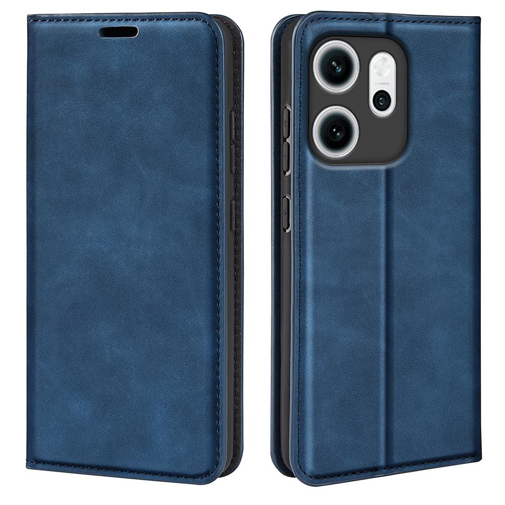 For Oppo Reno14 F 5G Case Skin Touch Leather Wallet Phone Cover