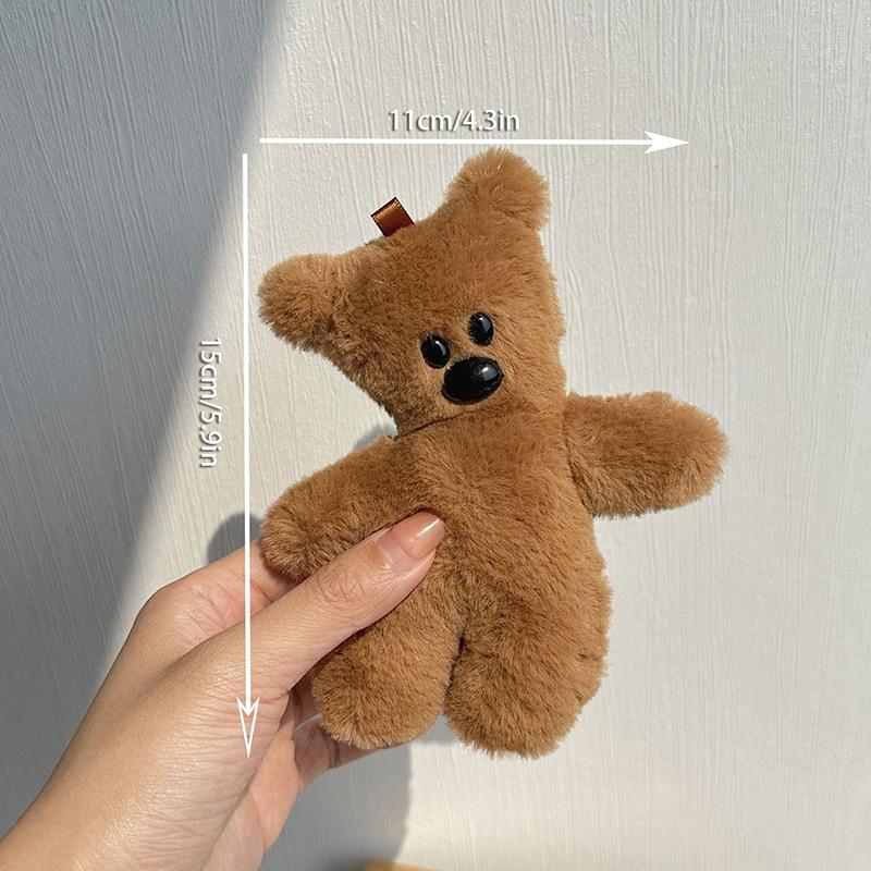 1ks dětská taška pro děti Dámská taška Příslušenství pro kutily Kawaii Malý plyšový medvídek Přívěsek na klíče batoh Přívěsek na klíče Roztomilý přívěsek na klíče do auta