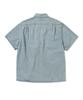 THISISNEVERTHAT Washed Denim Zip S/S Shirt Washed Blue