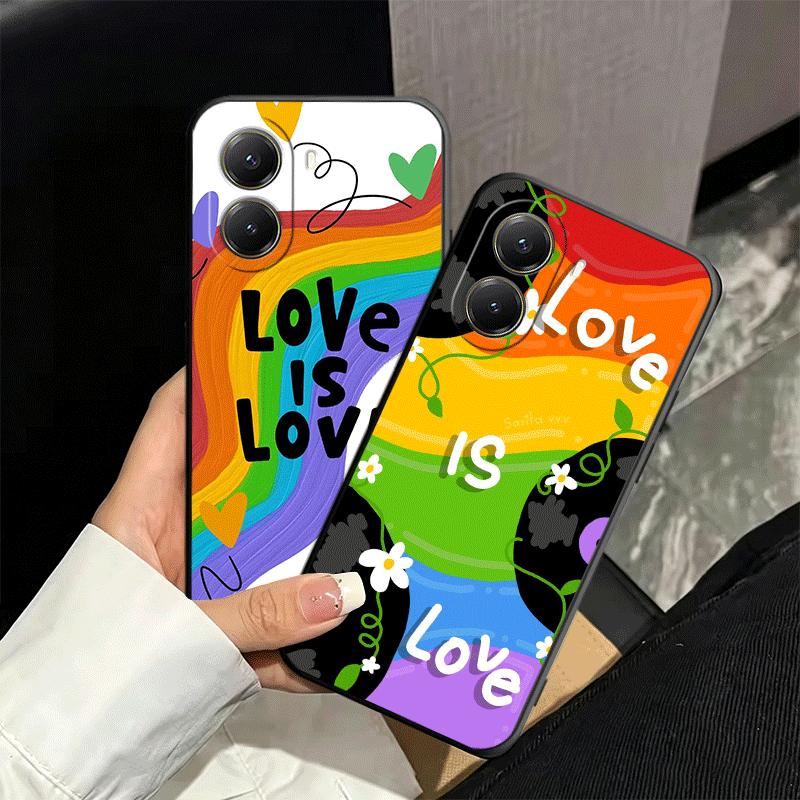 LGBT Rainbow Love Is Love Soft Phone Case for Xiaomi Poco X5 X6 X7 X8 Pro Max X3 F7 F8 Ultra M8 M7 M6 M5 Redmi 15 15C 14C 13C 12