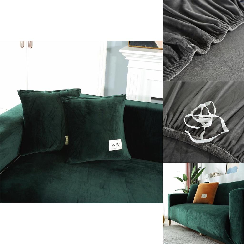Premium Samt Elastischer Sofabezug Für 1-3 Sitzer Universal Und Weicher Schutz